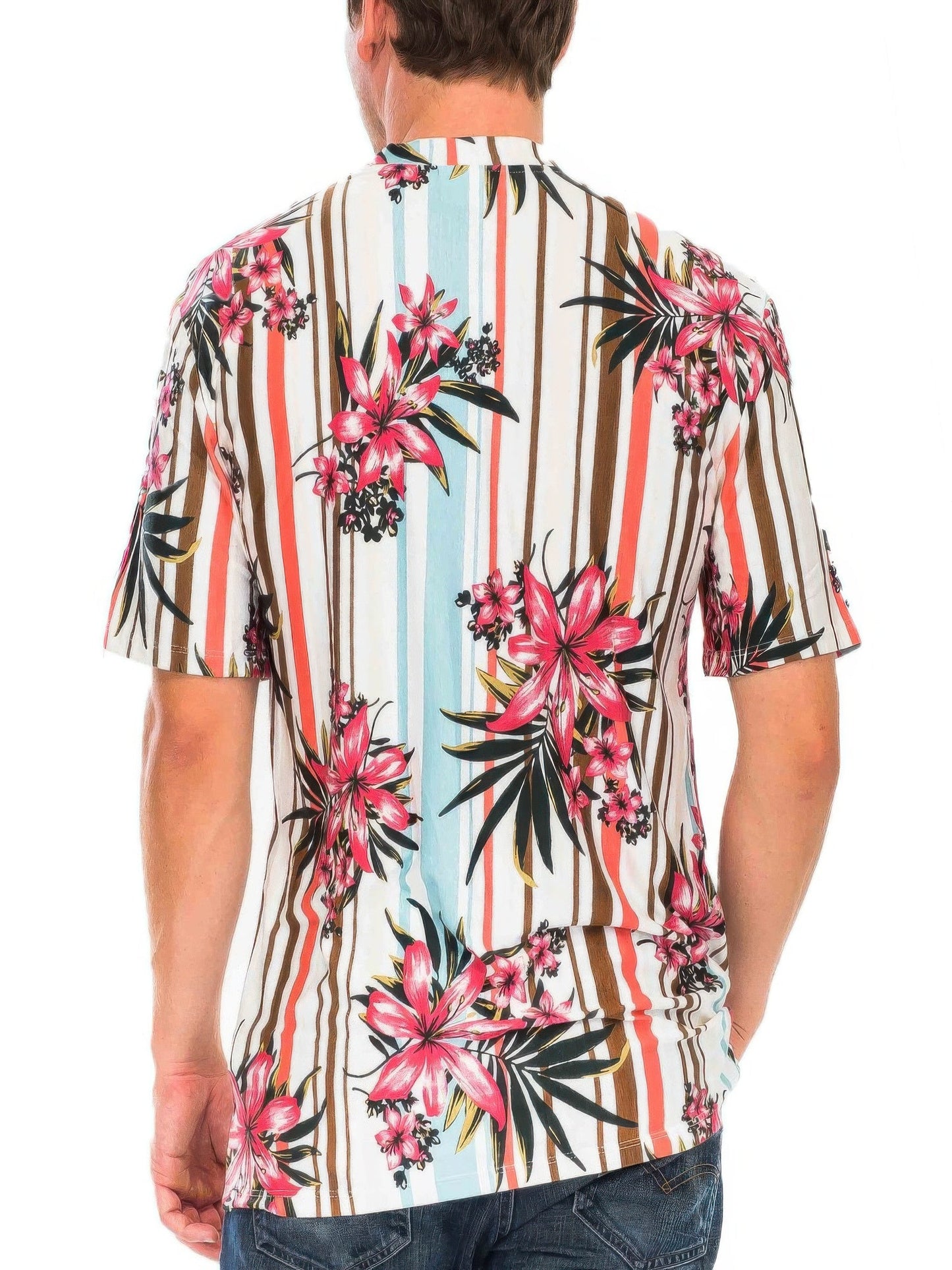 Striped Floral T-shirt - ZumBuys