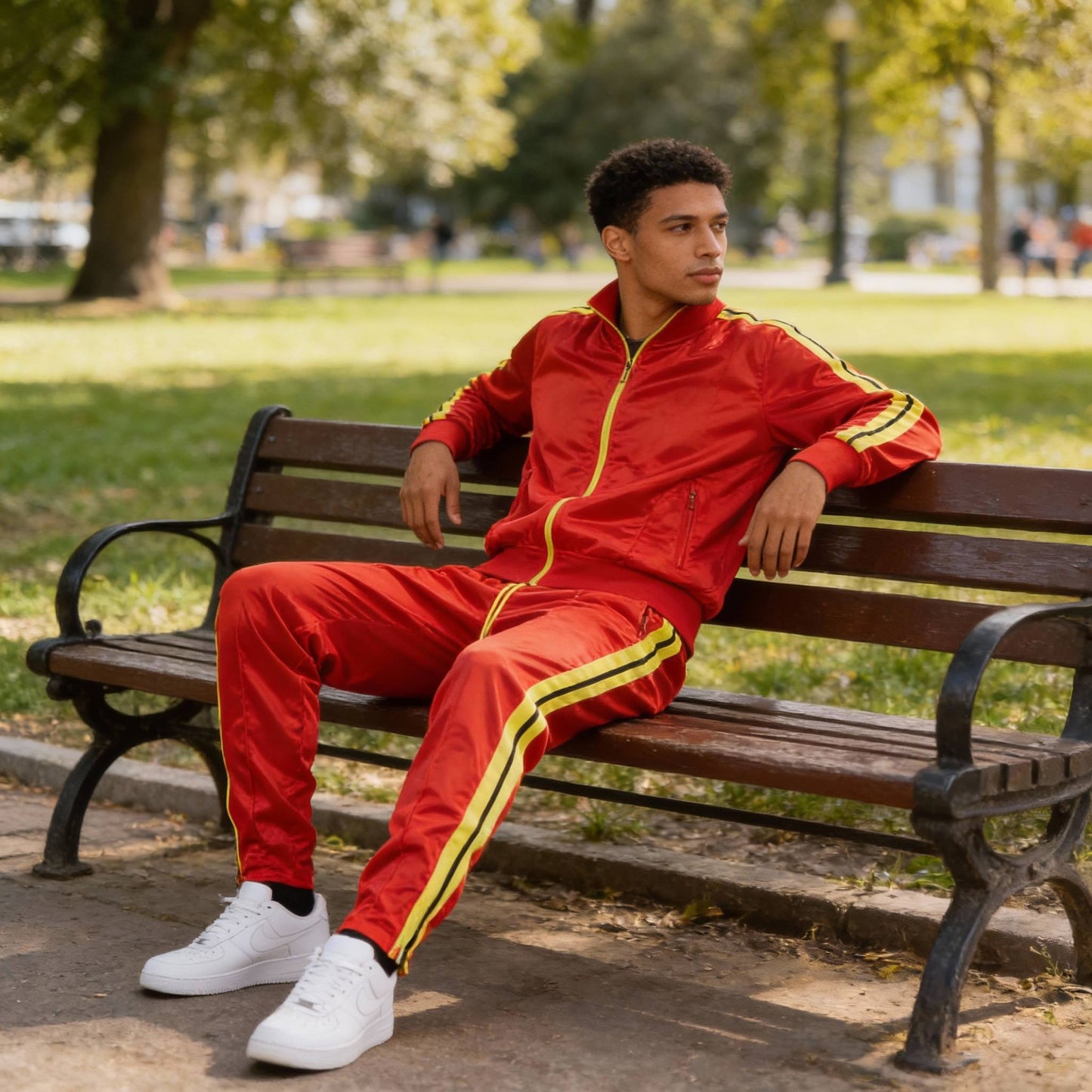 Striped Tape Track Pants - ZumBuys