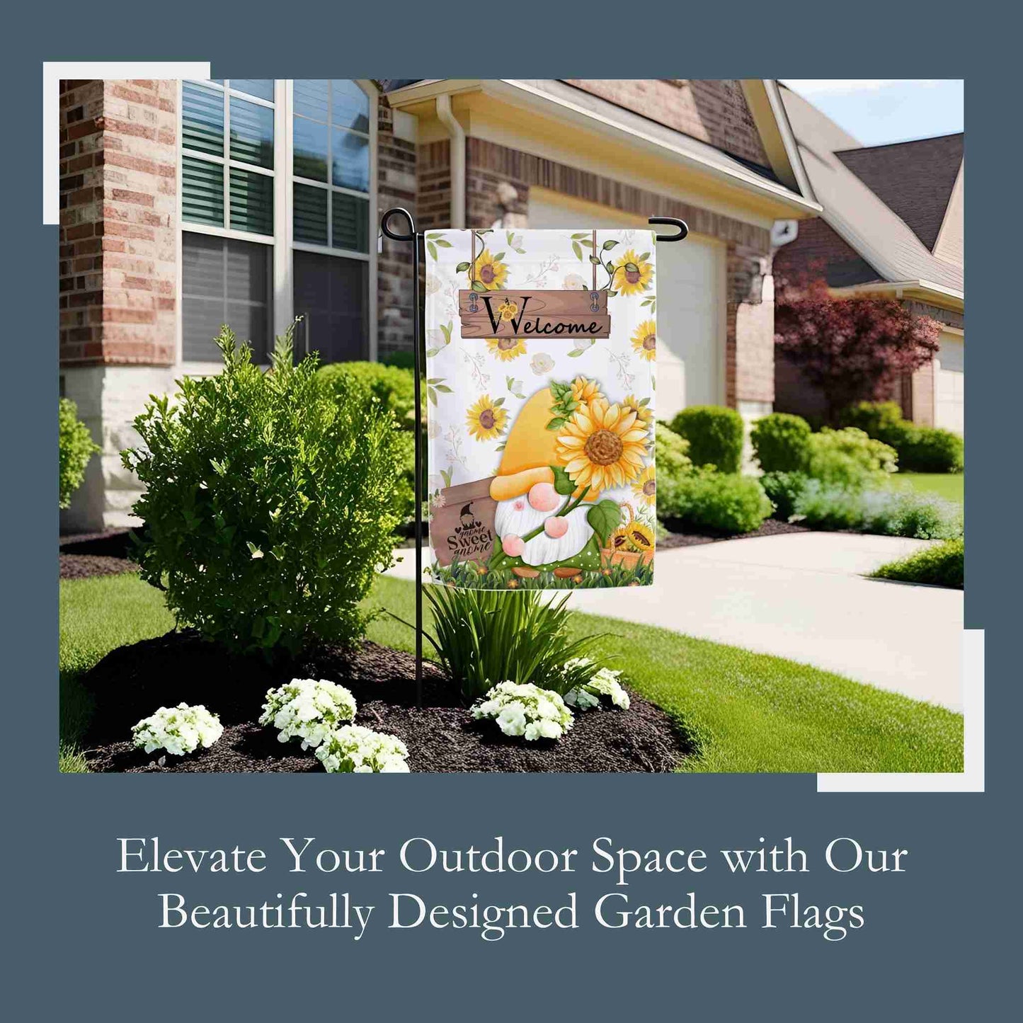 Sunny Gnome Delight Yard Flags - ZumBuys
