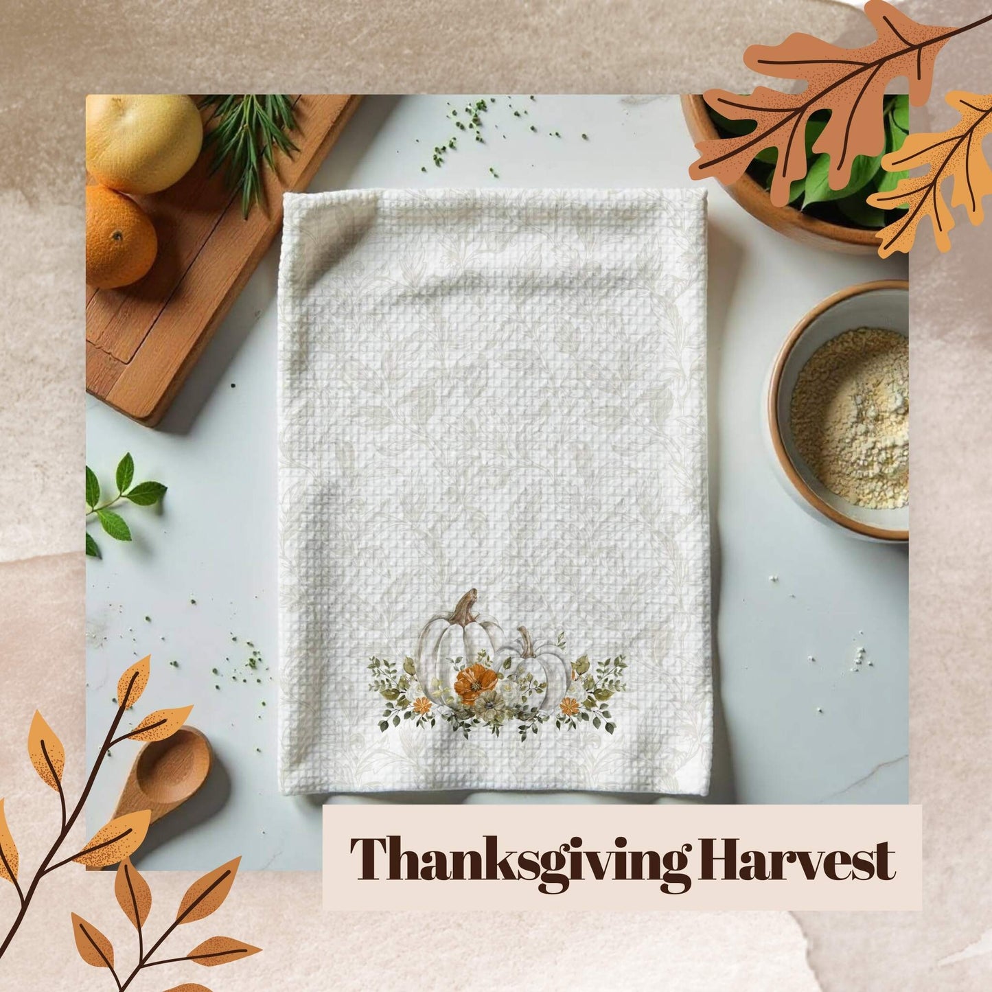 Thanksgiving Harvest Dish Towel - ZumBuys