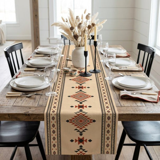 Tierra Nova Table Runner – Southwestern Boho Dining Decor - ZumBuys