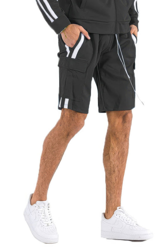 Two Stripe Cargo Pouch Shorts - ZumBuys
