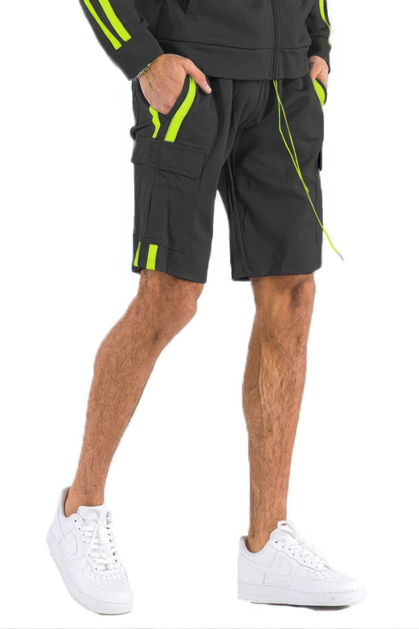 Two Stripe Cargo Pouch Shorts - ZumBuys