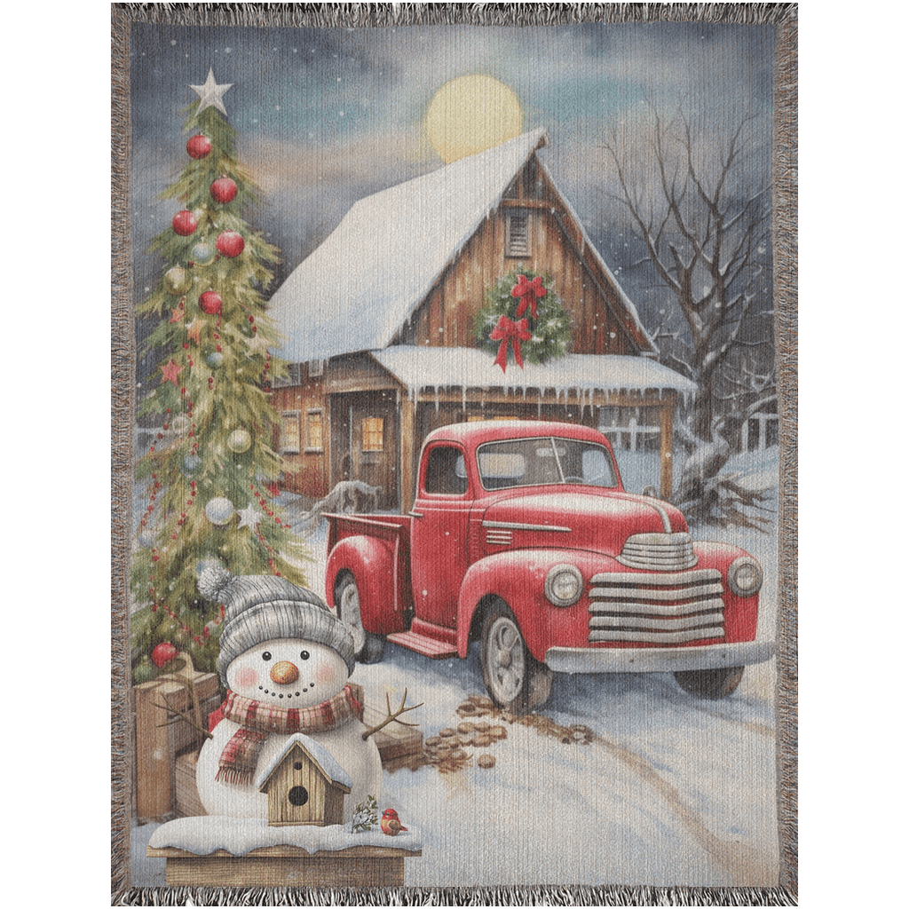Vintage Holiday Magic Woven Blankets - ZumBuys