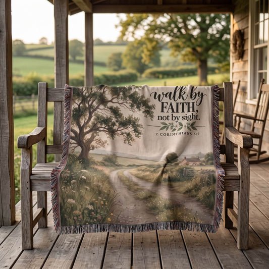 Walk By Faith Woven Blanket - ZumBuys