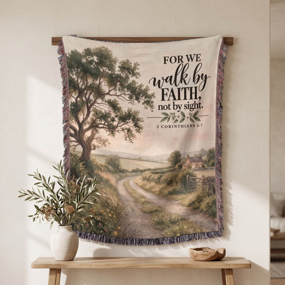 Walk By Faith Woven Blanket - ZumBuys
