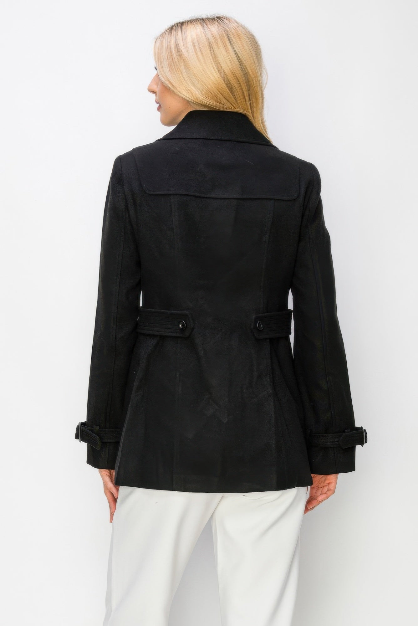 Wool Toggle Button Peacoat With Pockets - ZumBuys