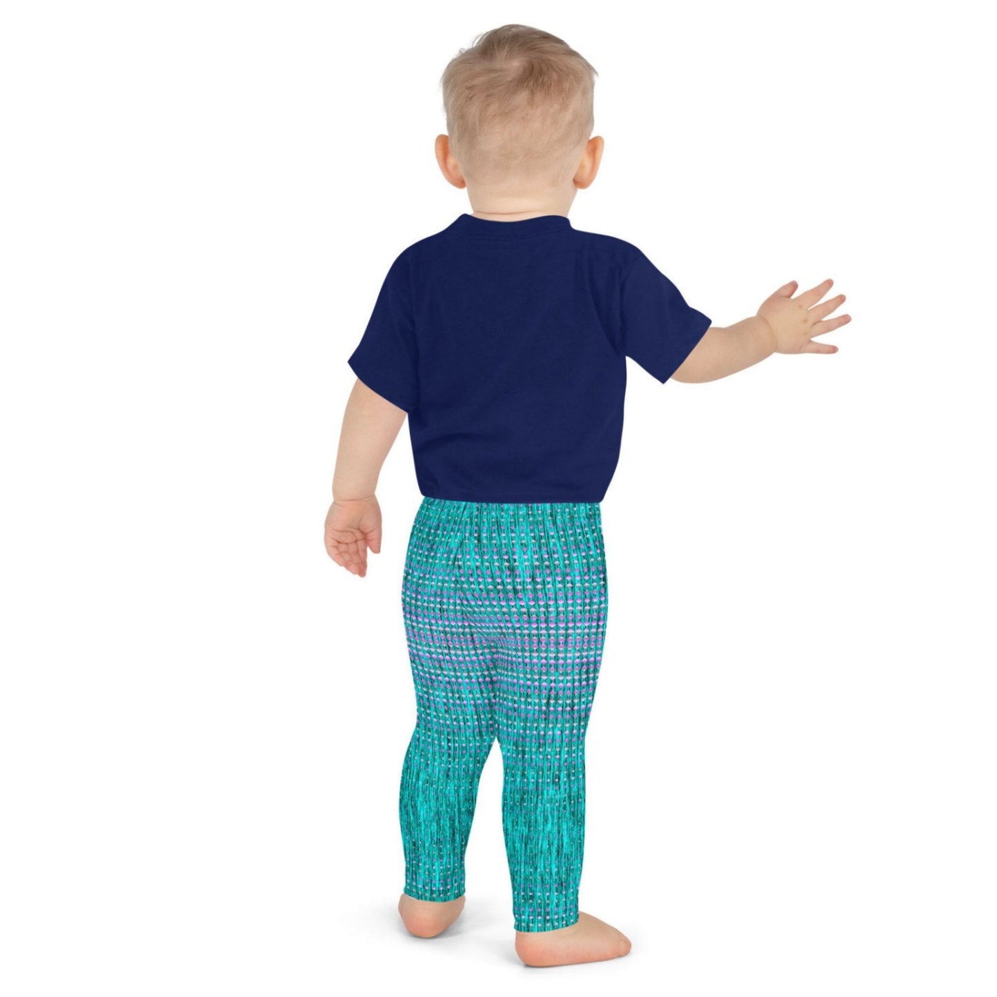 Aqua Glimmer Kid's Leggings - ZumBuys