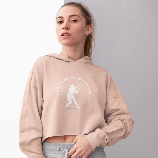 Backhand Ya Women's Crop Hoodie - ZumBuys