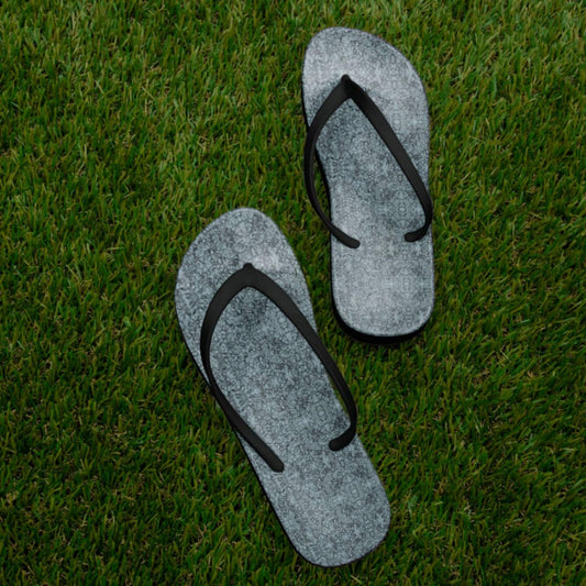 Baroque Pearl Grey Men's Flip Flops - ZumBuys