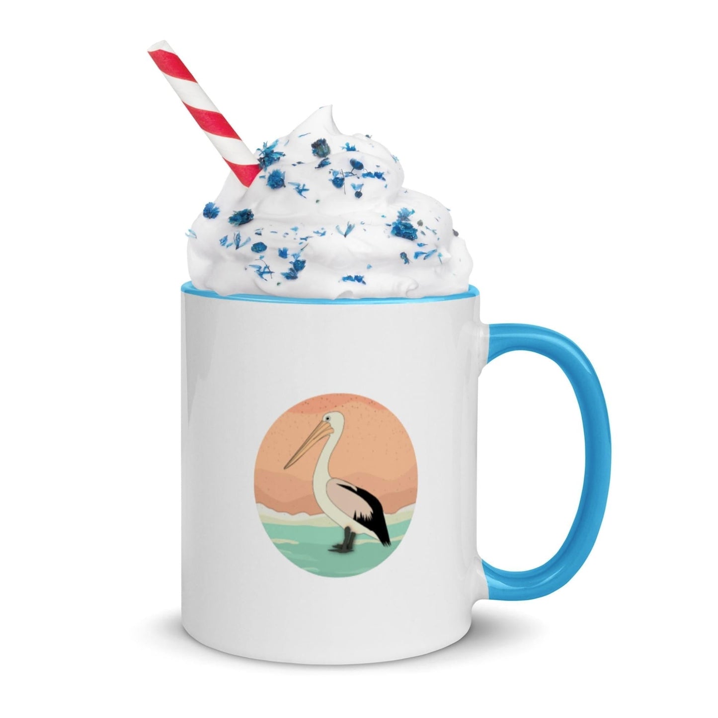 Beach Pelican Mug with Colored Inside & Handle - ZumBuys