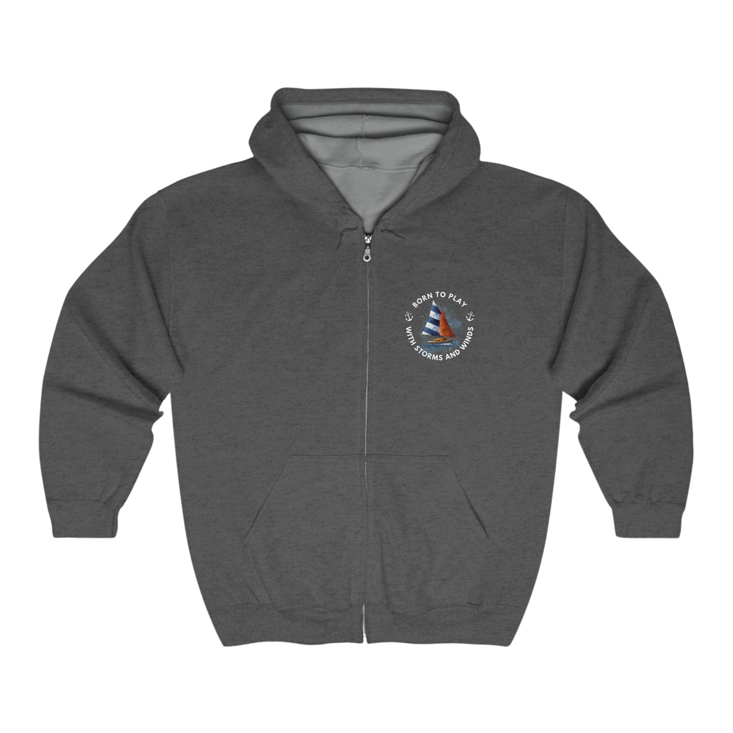 Born To Play Men's Full Zip Hoodie - ZumBuys
