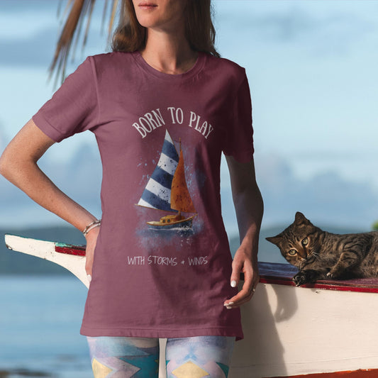 Born to Play Women's Jersey Short Sleeve Tee - ZumBuys