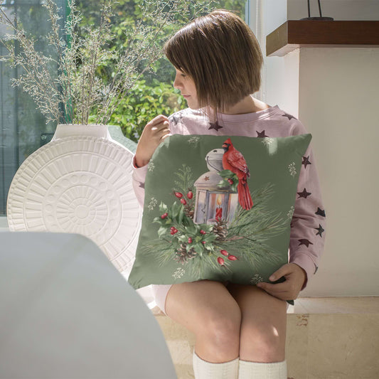 Cardinal Lantern Square Pillow - ZumBuys