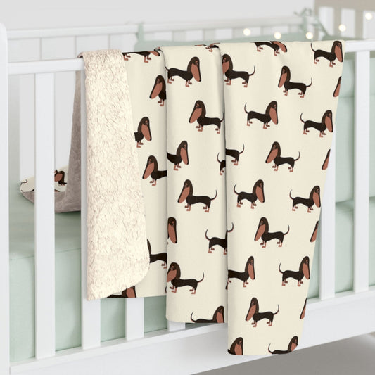 Doxie Craze Sherpa Fleece Blanket - ZumBuys