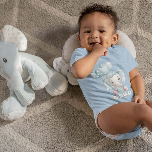 Elephant Baby Unisex Infant Fine Jersey Bodysuit - ZumBuys