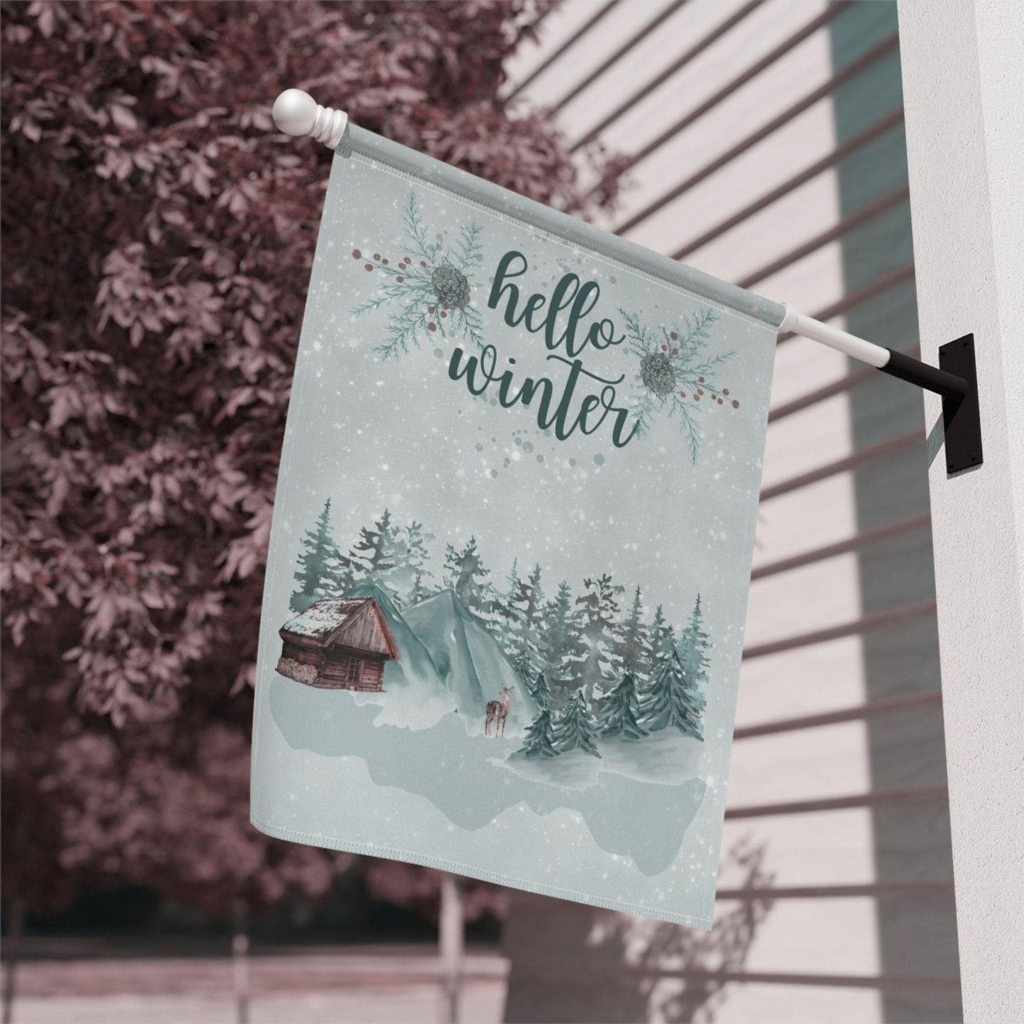 Frosty Winter Garden & House Banner - ZumBuys