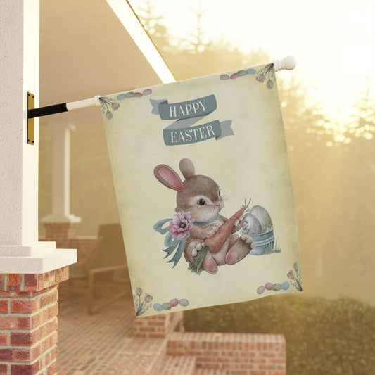 Happy Easter Bunny Garden & House Banner - ZumBuys