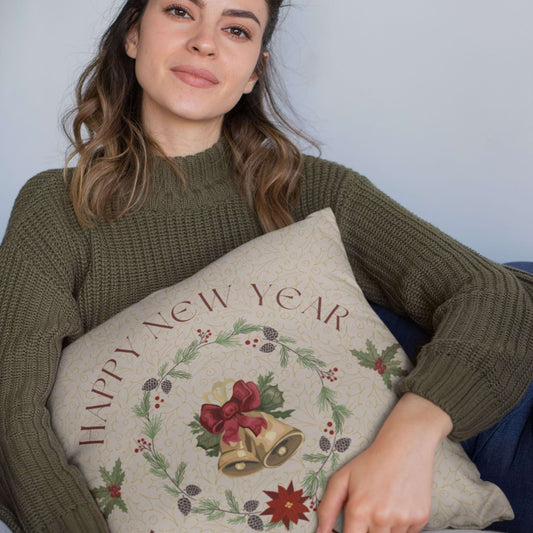 Holiday Bells Square Pillow - ZumBuys