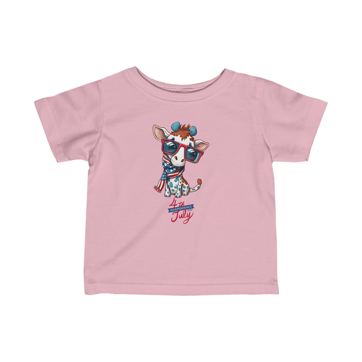 Independence Day Giraffe Infant Fine Jersey Tee - ZumBuys