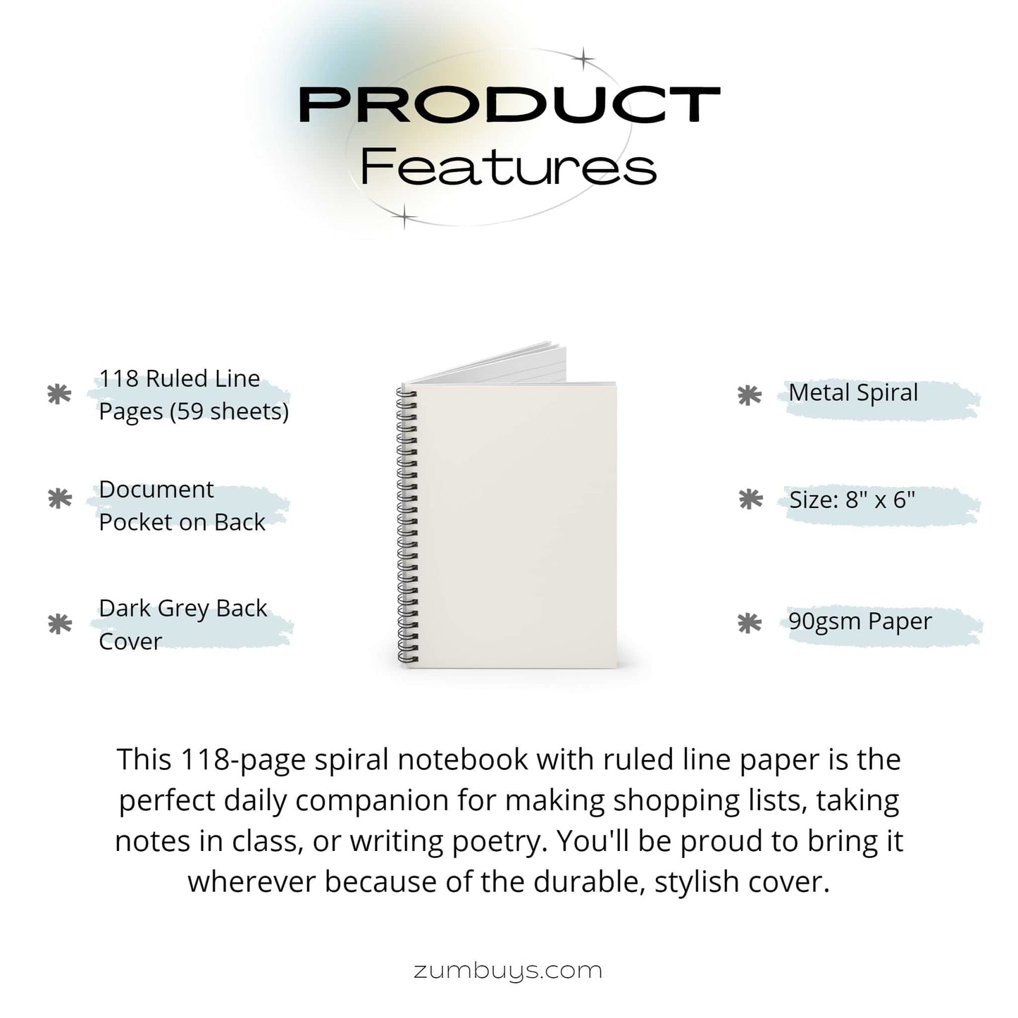 Inspire Me Daily Fail to Plan Spiral Notebook - Ruled Line - ZumBuys