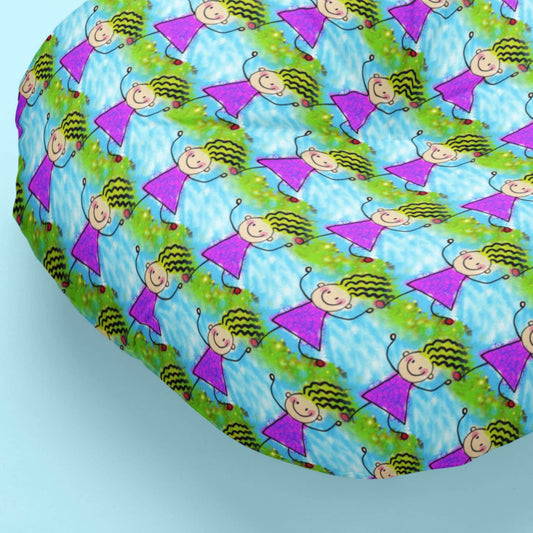 Inspired Tyke Tufted Floor Pillow, Round - ZumBuys