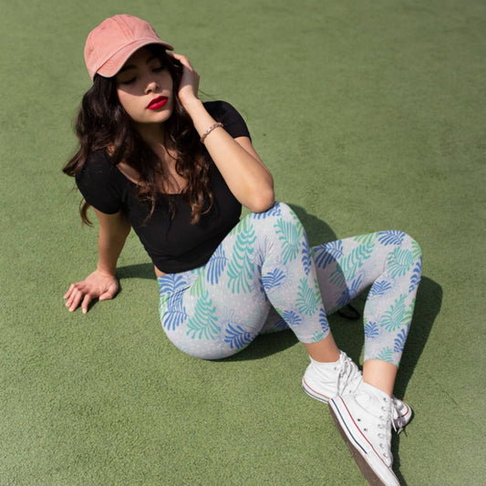 Leafy Glam Youth Leggings - ZumBuys