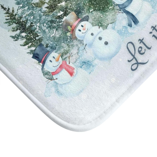Let it Snowmen Memory Foam Bath Mat - ZumBuys