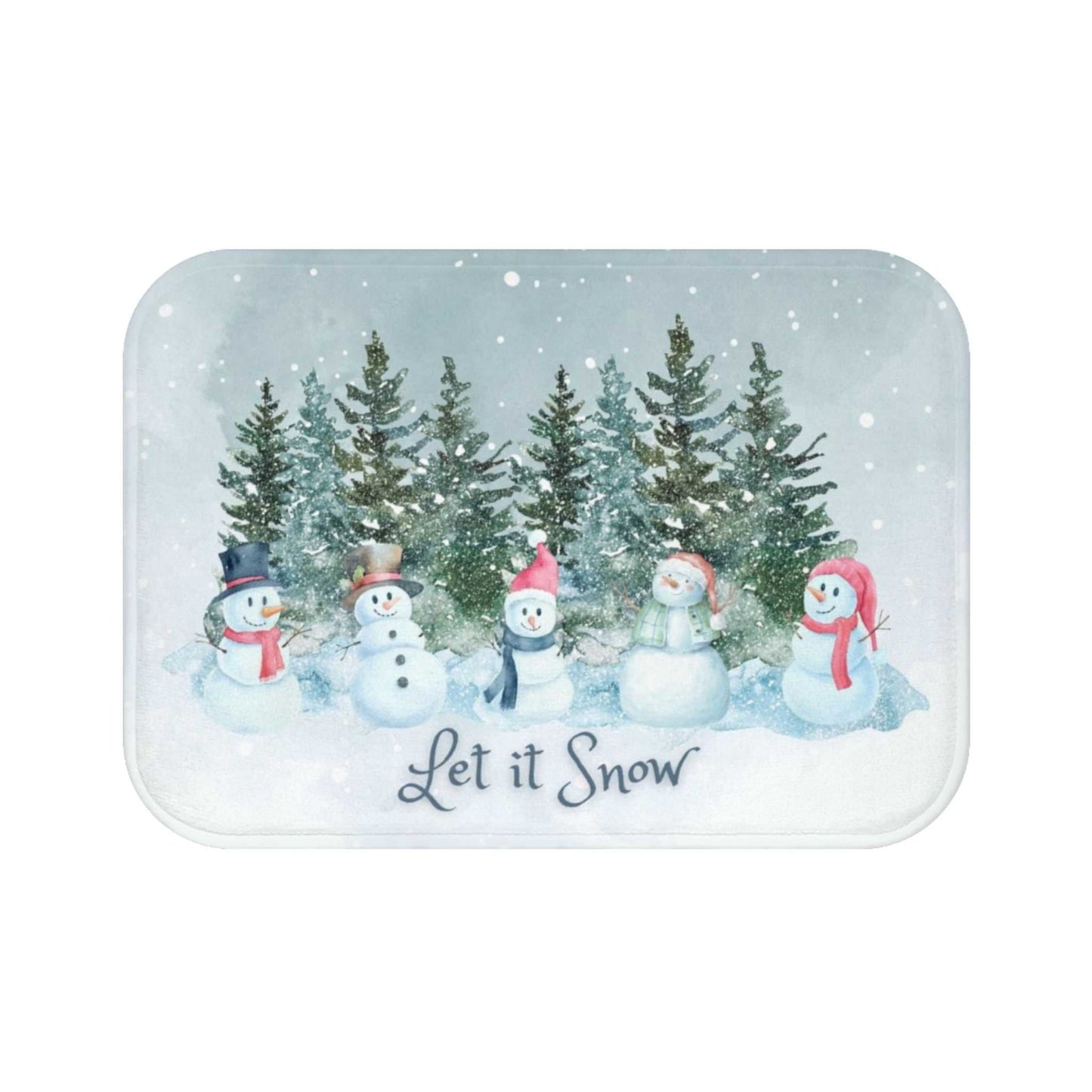 Let it Snowmen Memory Foam Bath Mat - ZumBuys