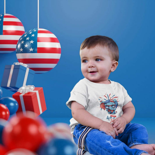 Liberty Lovin' Elephant Infant Fine Jersey Tee - ZumBuys