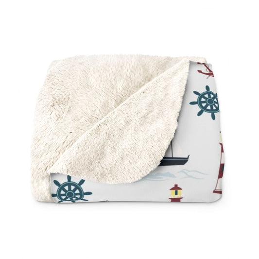 Lighthouse Seascapes Sherpa Fleece Blanket - ZumBuys