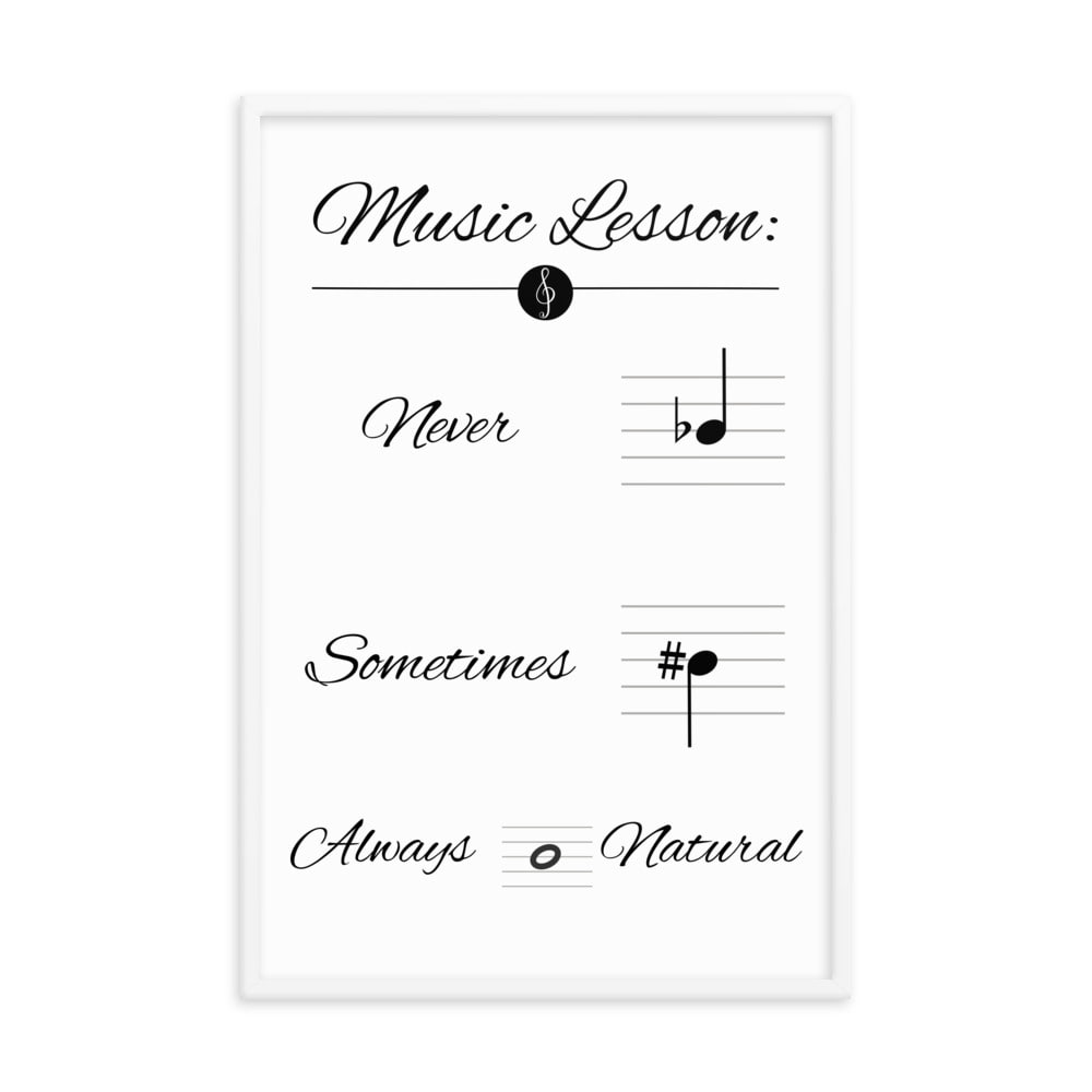Music Lesson Framed Luster Paper Artwork - ZumBuys
