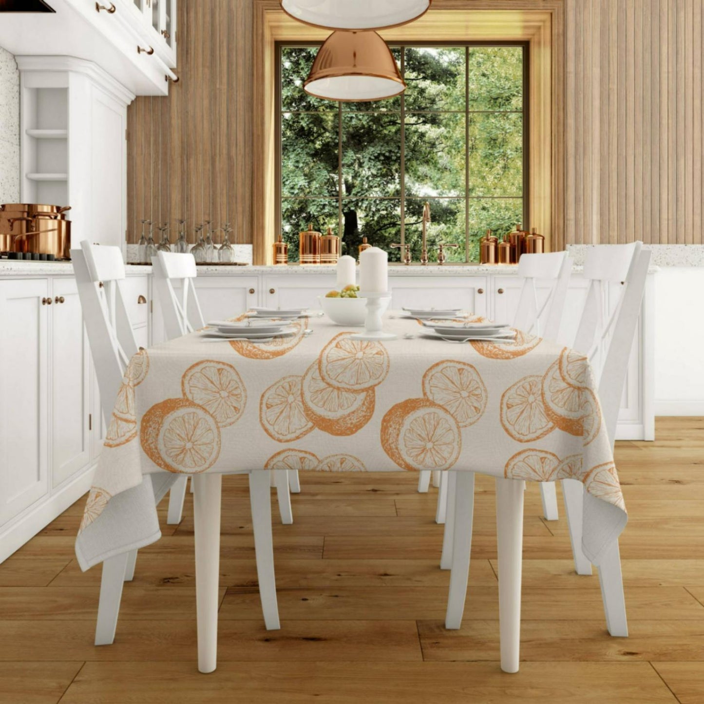 Orange Swirl Tablecloth - ZumBuys