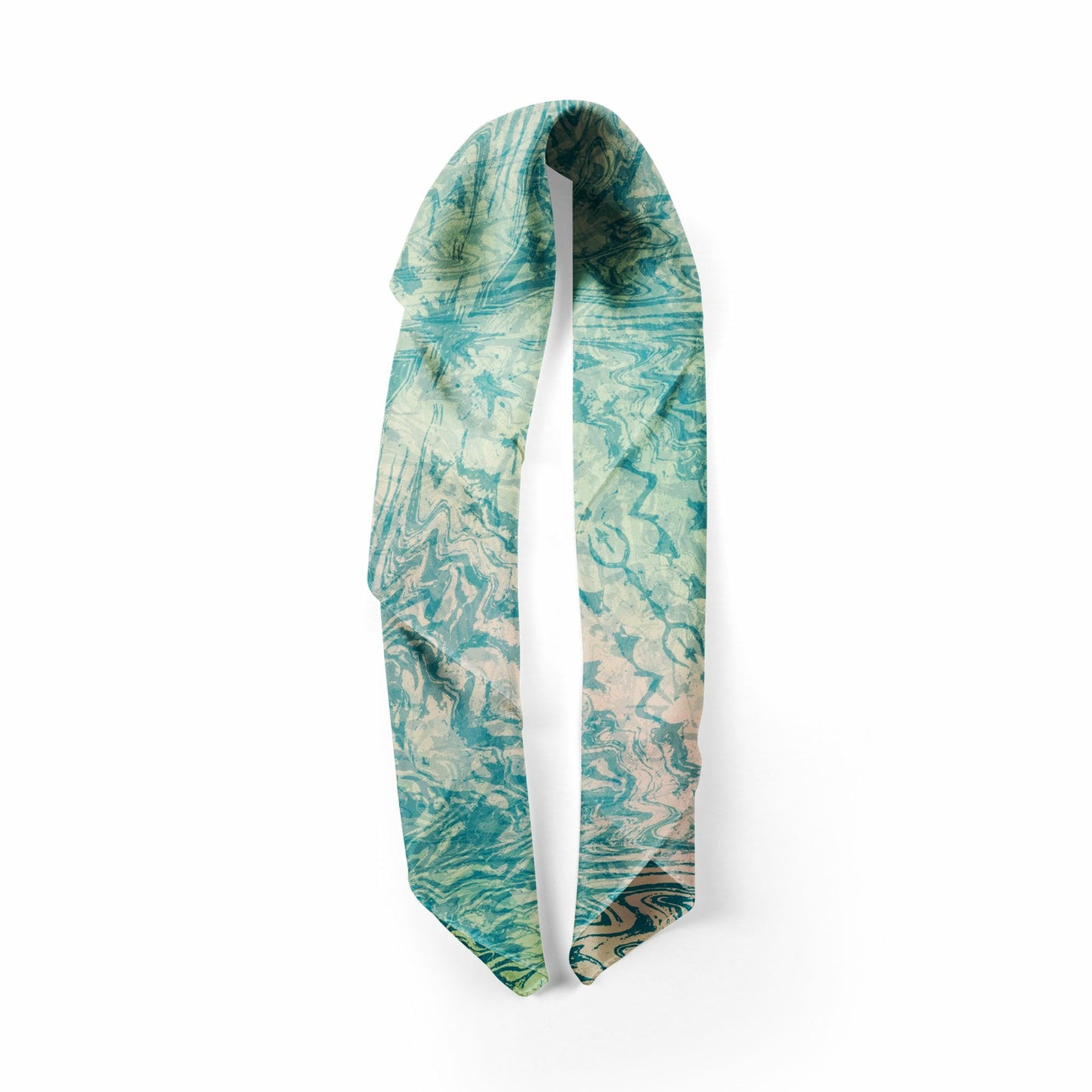 Pink Sunrise Tiedye Poly Scarf - ZumBuys