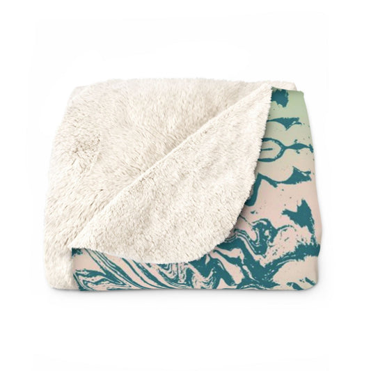 Pink Sunrise Tiedye Sherpa Fleece Blanket - ZumBuys