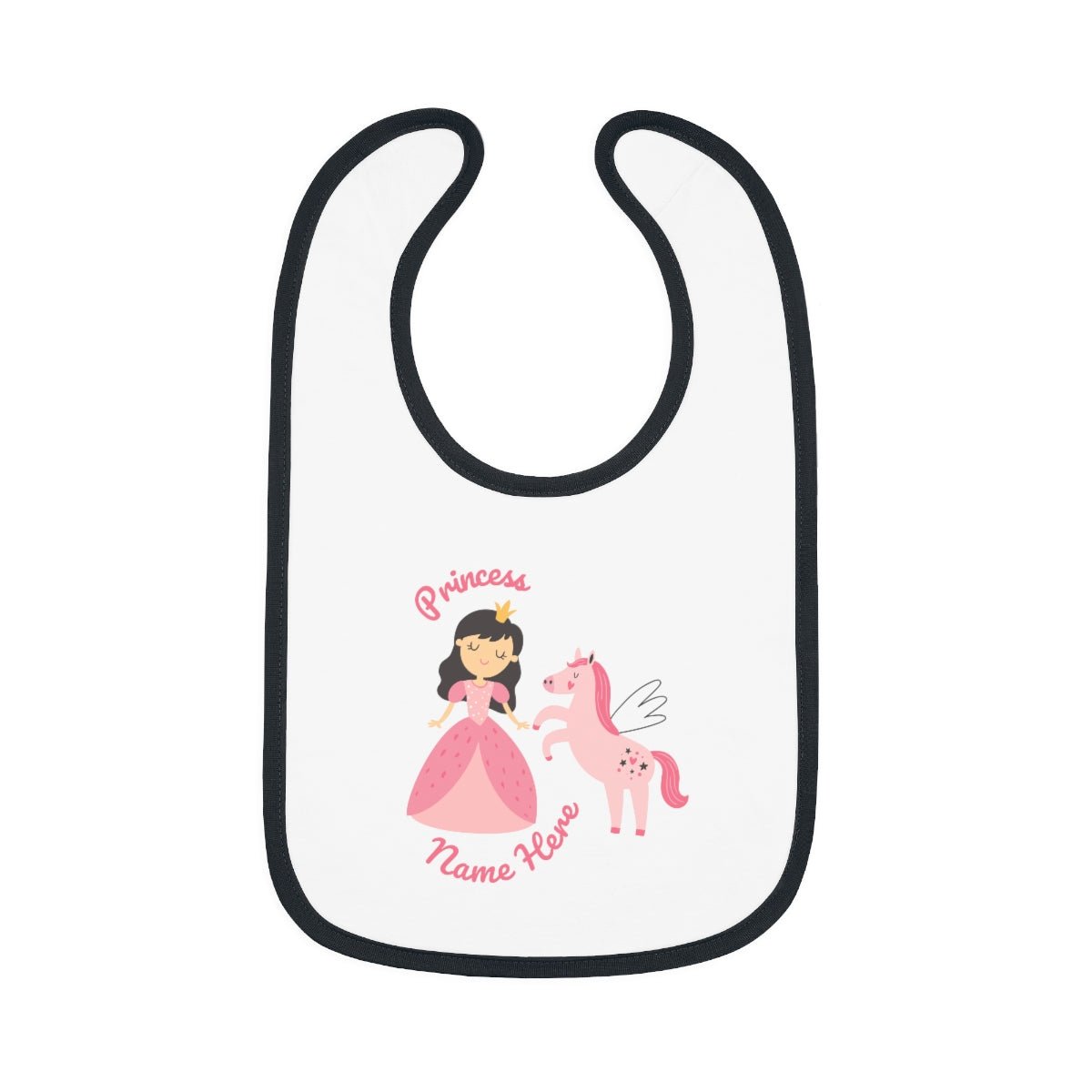 Princess and Unicorn Baby Jersey Bib - ZumBuys