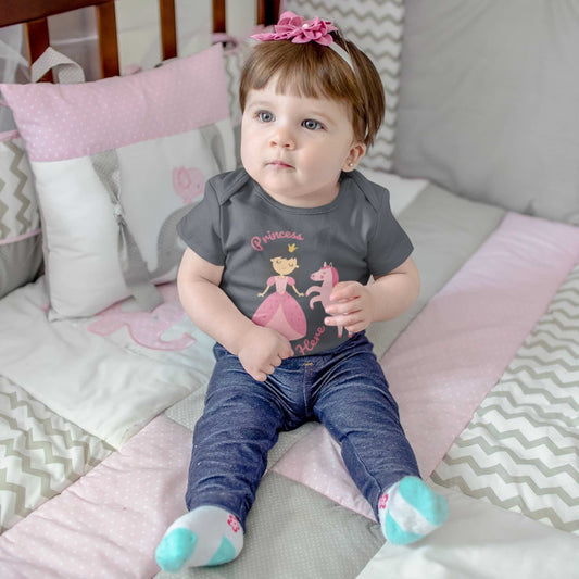 Princess and Unicorn Personalized Infant Fine Jersey Bodysuit - ZumBuys