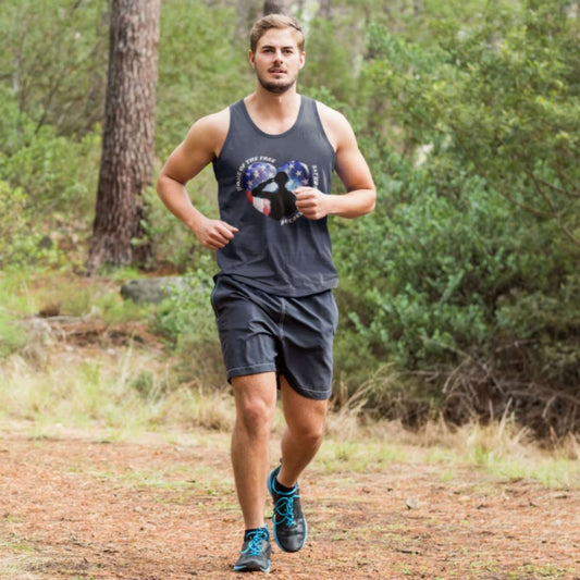 Proud Salute Men's Heavy Cotton Tank Top - ZumBuys