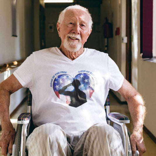 Proud Salute Men's Jersey Short Sleeve V-Neck Tee - ZumBuys