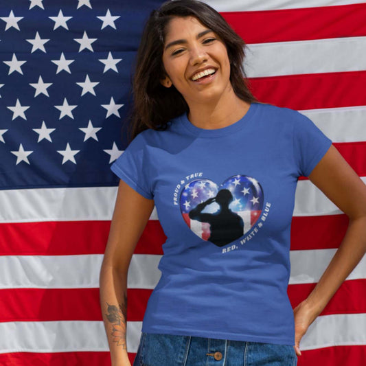 Proud Salute Women's Jersey Short Sleeve Tee - ZumBuys