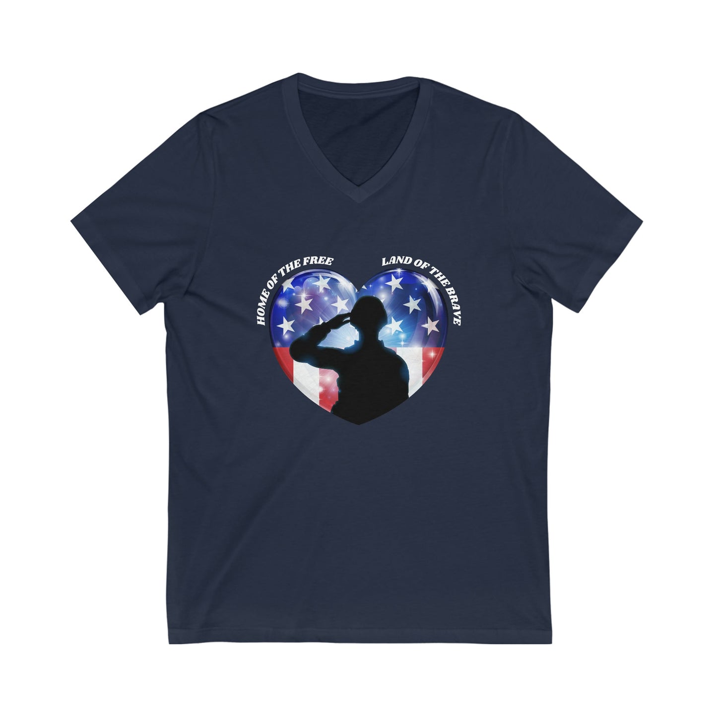 Proud Salute Women's Jersey Short Sleeve V-Neck Tee - ZumBuys