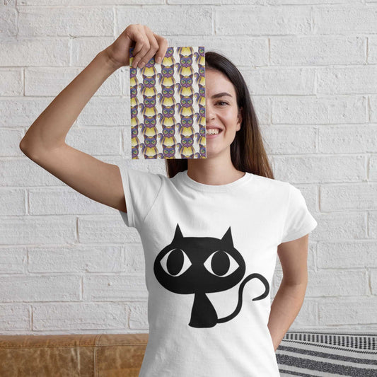 Purple Misfit Cats Journal - Ruled Line - ZumBuys