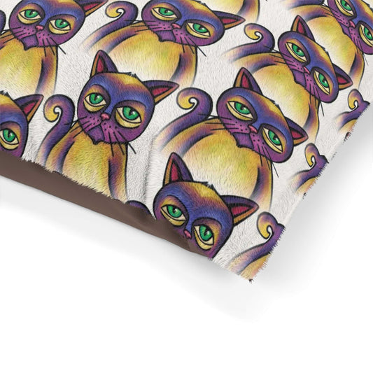 Purple Misfit Cats Pet Bed - ZumBuys