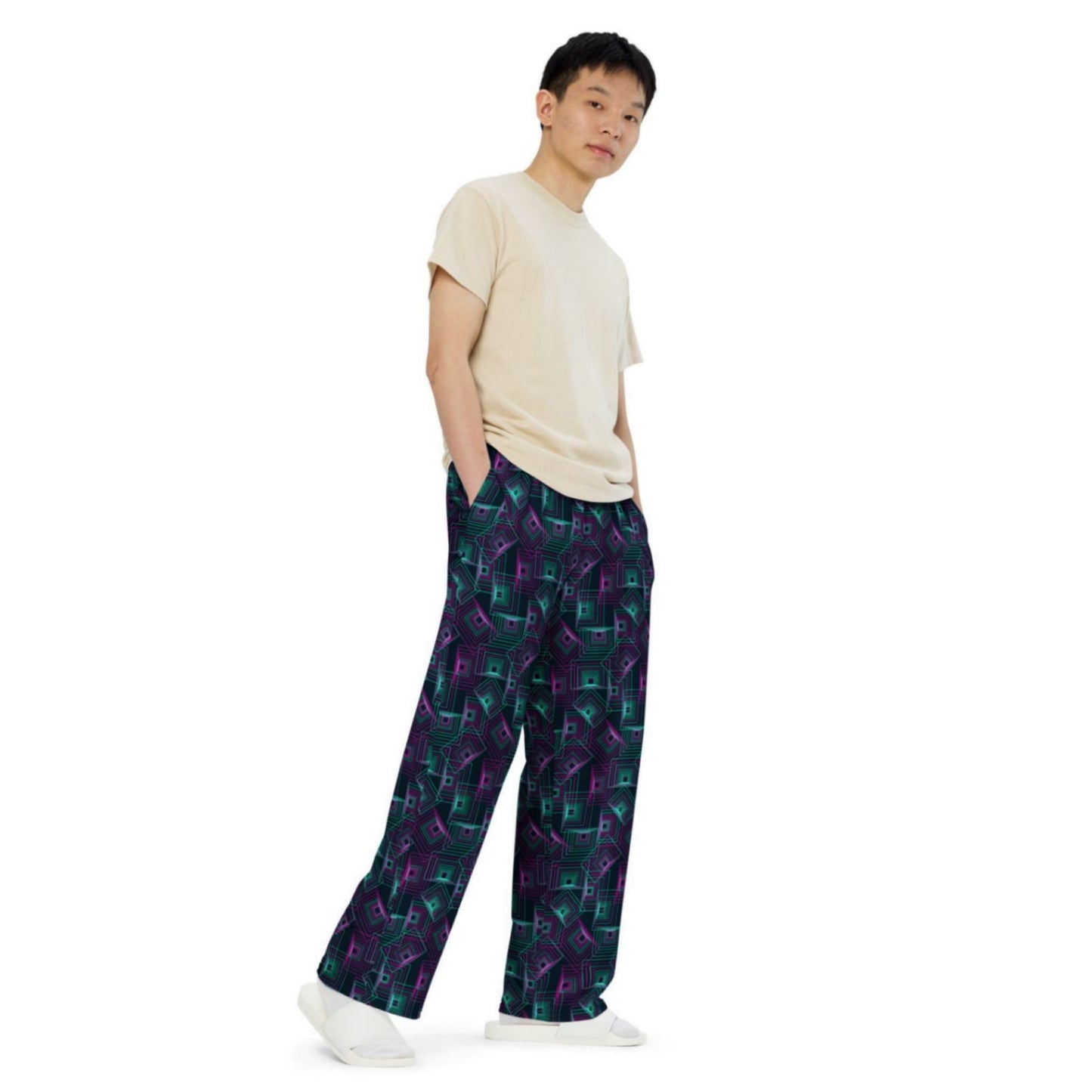 Radiant Reflections Men's wide-leg pants - ZumBuys