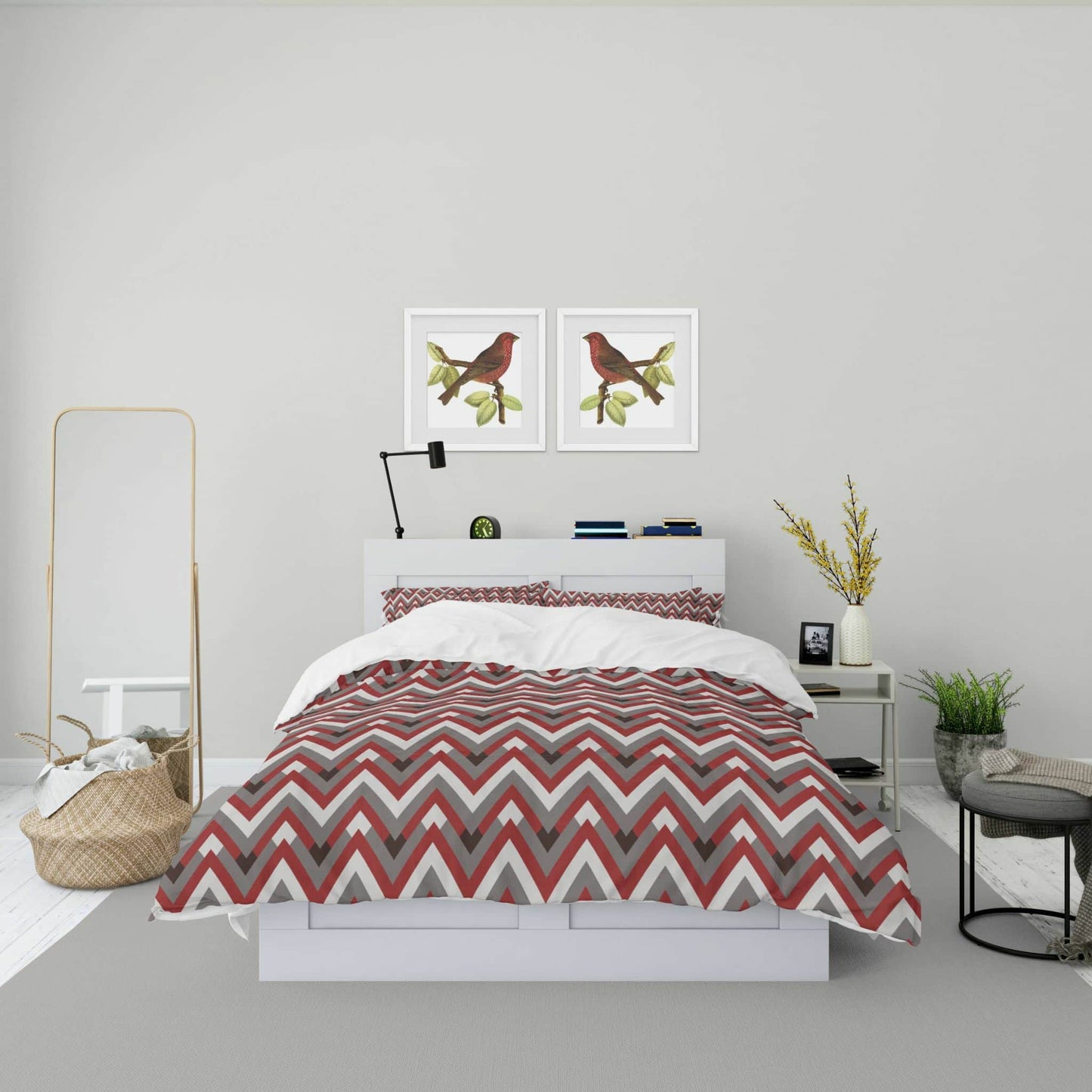 Red Chevron Allure Comforter - ZumBuys