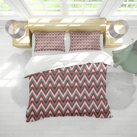 Red Chevron Allure Comforter - ZumBuys