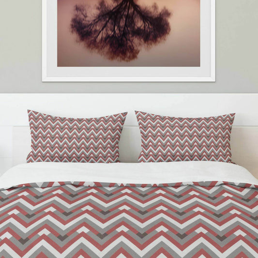 Red Chevron Allure Microfiber Pillow Sham - ZumBuys