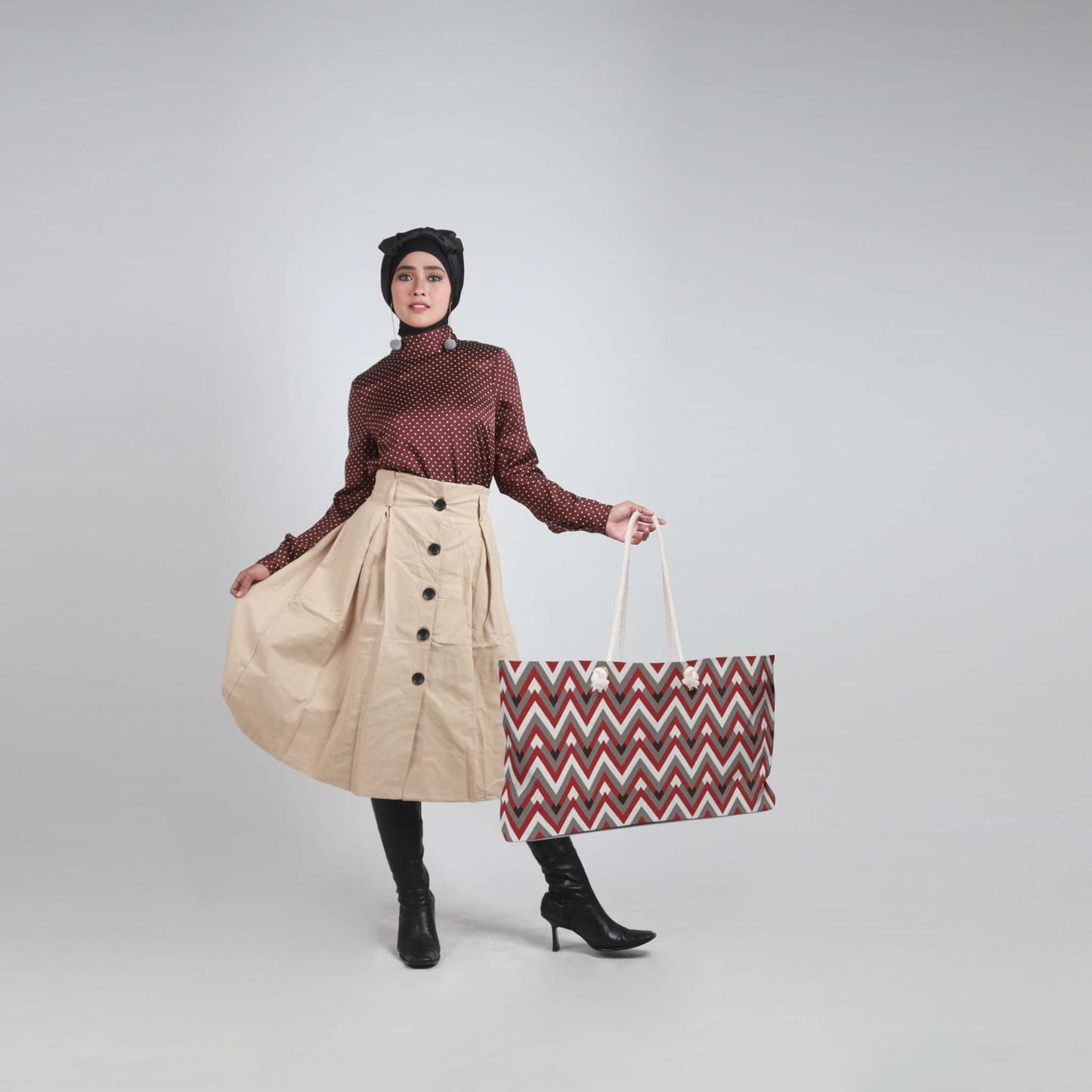 Red Chevron Allure Weekender Bag - ZumBuys