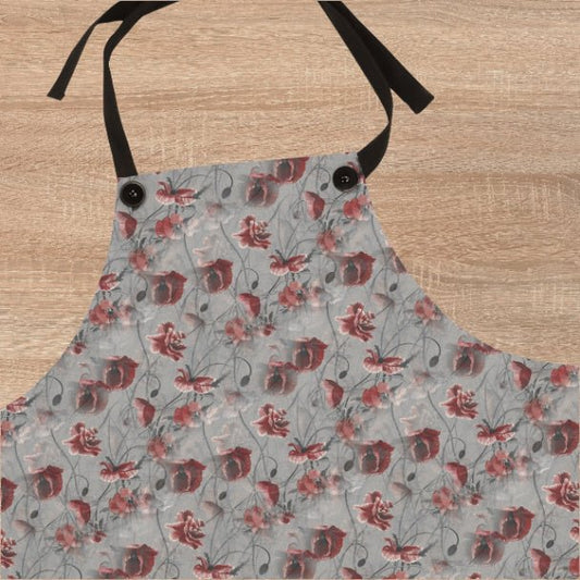 Red Flower Haze Apron - ZumBuys