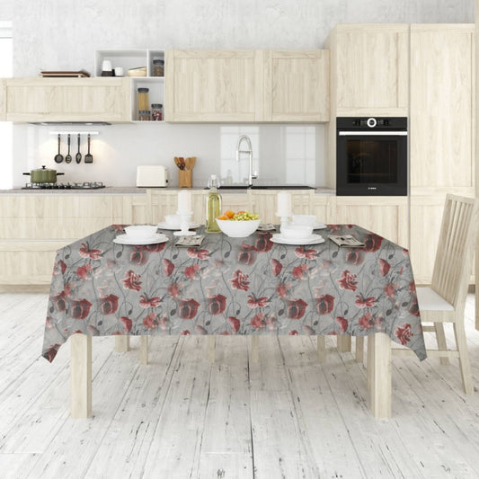 Red Flower Haze Tablecloth - ZumBuys
